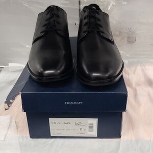 Cole Haan Black Leather Oxford Shoes 11